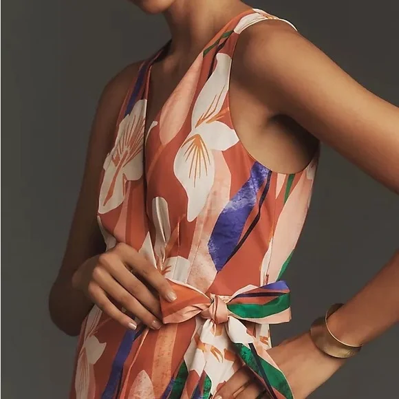Anthropologie Hutch Stace Sleeveless Wrap Dress-Size S-NWT - Picture 3 of 3
